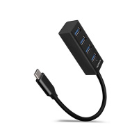 AXAGON HUE-M1C, 4x USB 3.2 Gen 1 MINI hub, kovový, kabel USB-C 20cm