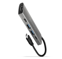 AXAGON HMC-5G21, USB 10Gb/s hub, porty 2x USB-A, 2x USB-C, HDMI 4k/30, PD 60W, kabel USB-C 13cm