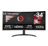 LG MT VA LED 34" 34WR50QK - VA panel, 3440x1440, 2xHDMI, DP, zakriven