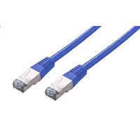 C-TECH kabel patchcord Cat5e, FTP, modrý, 0,25m