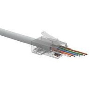 Solarix Univerzální EASY konektor RJ45 CAT5E UTP 8p8c na drát i licnu / 100 ks SXRJ45-5E-UTP-EASY