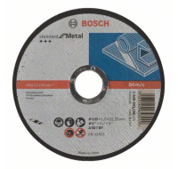 BOSCH dělicí kotouč rovný Standard for Metal, A 60 T BF, 125 mm, 22,23 mm, 1,6 mm