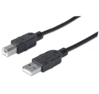 MANHATTAN Kabel USB 2.0 A-B propojovací 1,8m, černý