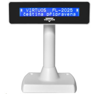 Virtuos zákaznický displej Virtuos FL-2025MB 2x20, RS232, bílý