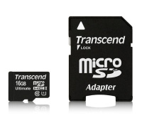 TRANSCEND MicroSDHC karta 16GB Ultimate, Class 10 UHS-I 600x, MLC + adaptér