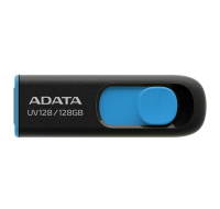 ADATA Flash Disk 128GB UV128, USB 3.1 Dash Drive (R:90/W:40 MB/s) černá/modrá