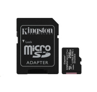 Kingston MicroSDXC karta 256GB Canvas Select Plus 100R A1 C10 Card + SD adaptér