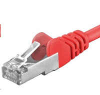 PREMIUMCORD Patch kabel CAT6a S-FTP, RJ45-RJ45, AWG 26/7 10m červená