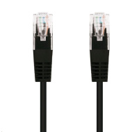 C-TECH kabel patchcord Cat5e, UTP, černý, 1m