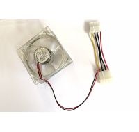 EUROCASE ventilátor 80mm, 12V/0,14A, prosvětlený RGB (molex)