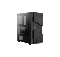 AEROCOOL skříň Menace Saturn FRGB ML G, Mid tower, 2x USB 3.0, 2x audio, 1x 120mm FRGB Fan, bez zdroje