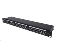 Intellinet Patch panel 24 port Cat6A, stíněný FTP, černý