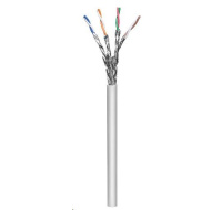 Intellinet Cat6A SFTP kabel, drát 305m, 23AWG, LSOH, šedý