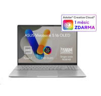 ASUS NTB Vivobook S16 OLED (M5606KA-OLED094X), AI 7 350, 16" 3K, 24GB, 1TB SSD, AMD Radeon, W11 Pro, Cool Silver