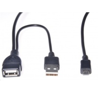 PREMIUMCORD USB redukce kabel USB A/female+USB A/male - Micro USB/male OTG