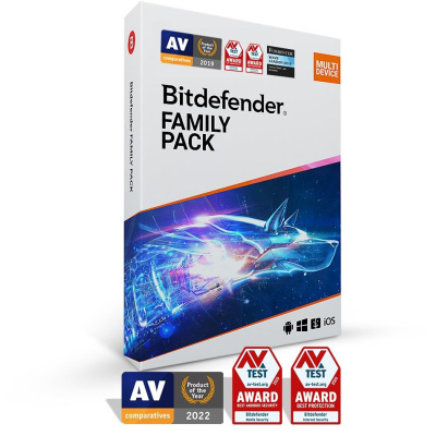 Bitdefender Family pack - 15 zařízení na 3 roky - elektronická licence do emailu