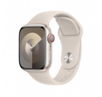 APPLE Watch Series 9 GPS + Cellular 45mm Starlight Aluminium Case with Starlight Sport Band - M/L