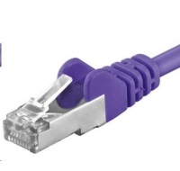 PREMIUMCORD Patch kabel CAT6a S-FTP, RJ45-RJ45, AWG 26/7 7m fialová