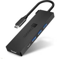 CONNECT IT USB-C hub, 5v1 (USB-C,3xUSB-A,HDMI), externí, Antracitová