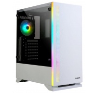 ZALMAN skříň S5 White,  ATX bez zdroje , RGB