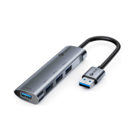 C-TECH UHB-U3-AL, USB Hub, 4x USB 3.2 Gen 1, hliníkové tělo