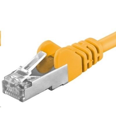 PREMIUMCORD Patch kabel CAT6a S-FTP, RJ45-RJ45, AWG 26/7 1,5m žlutá