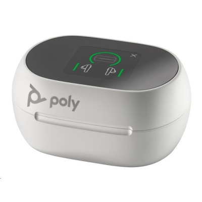 Poly Voyager Free 60+ bluetooth headset, BT700 USB-A adaptér, dotykové nabíjecí pouzdro, bílá