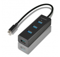 AXAGON HUE-S2C, 4x USB 3.0 CHARGING hub, micro USB nap. konektor, kabel USB-C 40cm