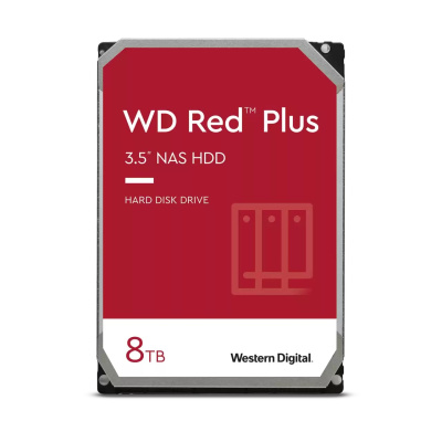 WD RED PLUS NAS WD80EFPX 8TB, SATAIII/600, Cache 256MB, 512MB/s, CMR