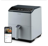 BAZAR - Cosori Dual Blaze 6.4L SMART horkovzdušná  fritéza + 5x špíz a gril. rošt, grey - Poškozený obal (Komplet)