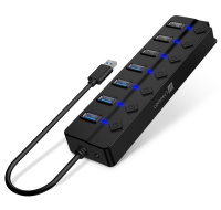 CONNECT IT USB Hub Mighty Switch 2, 4xUSB 3.0, 3xUSB 2.0, externí, černá