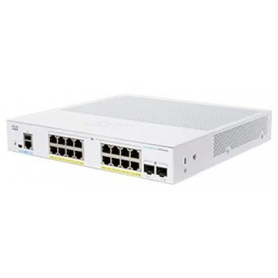 Cisco switch CBS350-16FP-2G-UK (16xGbE,2xSFP,16xPoE+,240W,fanless) - REFRESH