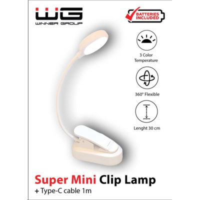 WG - Led lampička WG Noční čtenář / white