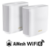 ASUS ZenWiFi XT9 2-pack Wireless AX7800 Tri-band Mesh WiFi 6 System, white