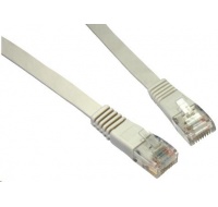 Solarix Patch kabel plochý CAT5E UTP LSOH 10m šedý non-snag-proof C5E-111GY-10MB