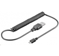 PREMIUMCORD Kabel USB 2.0 A - Micro B propojovací 1m, kroucený (M/M)