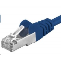 PREMIUMCORD Patch kabel CAT6a S-FTP, RJ45-RJ45, AWG 26/7 1m modrá