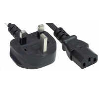 Manhattan nabíjecí kabel, Power Cord UK 3-pin, C13 to BS 1363 (UK plug), 1.8m, černá