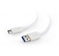 GEMBIRD Kabel USB 3.0 AM na Type-C kabel (AM/CM), 1m, bílý