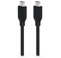 GENIUS nabíjecí kabel ACC-C2CC-3A, 150cm, USB-C na USB-C, 3A, PD60W, opletený, černý