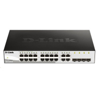 D-Link DGS-1210-20 20-port Gigabit Smart+ Switch, 16x GbE, 4x RJ45/SFP, fanless