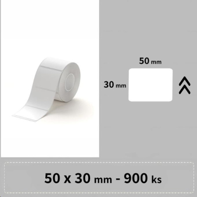 BAZAR - Niimbot štítky T 50x30mm 900ks Bílé pro K3 - pošk. obal