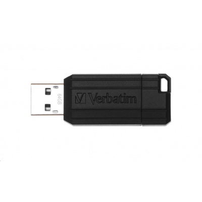 VERBATIM Flash Disk 64GB USB 2.0 Store 'n' Go PinStripe, černá