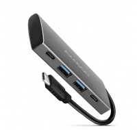 AXAGON HMC-4G2, USB 3.2 Gen 2 10 Gb/s hub, porty 2x USB-A, 2x USB-C, kabel USB-C 13cm