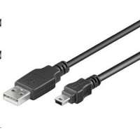 PremiumCord Kabel USB 2.0, A-B mini, 5pinů, 2m