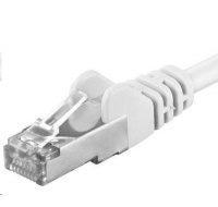 PREMIUMCORD Patch kabel CAT6a S-FTP, RJ45-RJ45, AWG 26/7 3m bílá