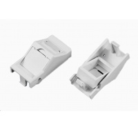 Modul neosazený 1x RJ45, 22,5x45 mm s prachovkou úhlový