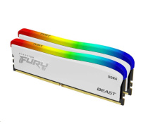 KINGSTON DIMM DDR4 32GB (Kit of 2) 3200MT/s CL16 FURY Beast Bílá RGB SE