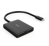 PREMIUMCORD MST Adaptér USB3.1 typ-C - 2x HDMI, rozšíření+zrcadlení+2 obrazy, 4K*2K@30Hz