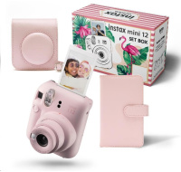 BAZAR - Fujifilm MINI 12 Big bundle růžový - Poškozený obal (Komplet)
